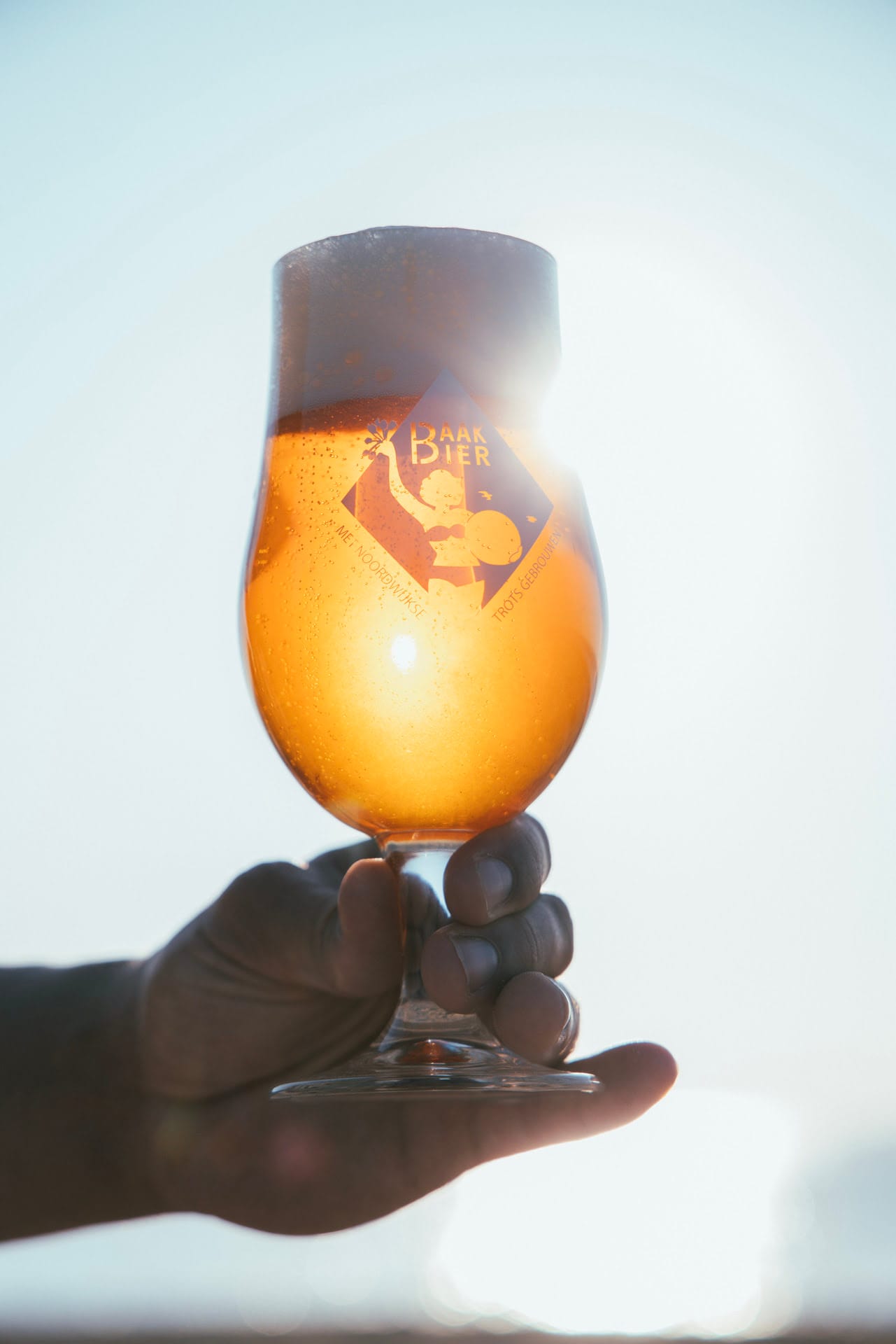 Tulpglas BaakBier in de zon